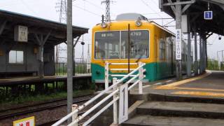 富山地鉄14760形かぼちゃ電車 寺田駅発車