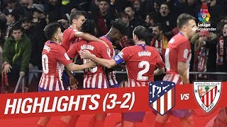 Resumen de Atlético de Madrid vs Athletic Club (3-2)