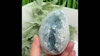 Celestite Celestine Large Egg with Stand Large Geode Cluster Crystal 1075g