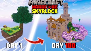 จะทำได้ไหม?!! ถ้าผมต้องมาเอาชีวิตรอด 100 วัน ใน Minecraft Hardcore  SKY BLOCK!!