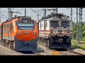 Dangerous WAP7 Karmabhoomi+ Shaktipunj+AGTL Humsafar+AMRIT BHARAT attacks Begumpur at 130kmph - IR