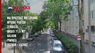 Poznań Łazarz mieszkanie 3 pokojowe na sprzedaż