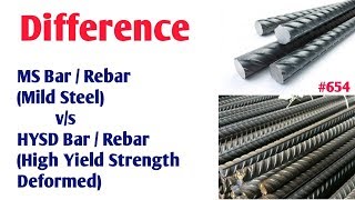 Types of Steel Bar | MS Bar vs HYSD Bar | What is different in between MS bar and HYSD Bar