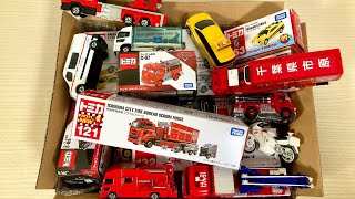 【トミカ】はたらくくるまを箱に楽しく収納するよ[Tomica] Enjoy storing a working car in a box