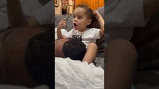 2yr old’s reaction. Stampede #baby #toddlers #love #family #disney #thelionking #shorts #reaction