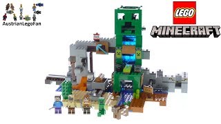 Lego Minecraft 21155 The Creeper Mine - Lego Speed Build Review