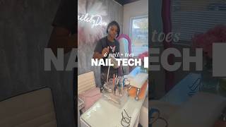 Day In The Life of a Nail Tech💗💅🏽#beautycontent #dayinthelife #frenchtips  #nailart #nailvlog