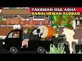 animasi takbiran 2023 malam lebaran idul adha 1444 H sapi lepas lari lari dan kambing kurban