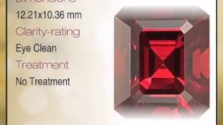 Remarkable Pinkish Orangey Red Rhodolte Garnet Unheated Gemstone ,Octagon Cut, 8.10 carats - africag