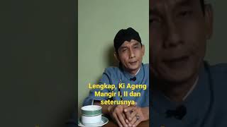 Silsilah Ki Ageng Mangir I dan Keturunannya, LENGKAP !!