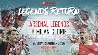 Arsenal Legends vs AC Milan Legends 4-2 – Friendly Full Highlights 03/09/16 [HD]