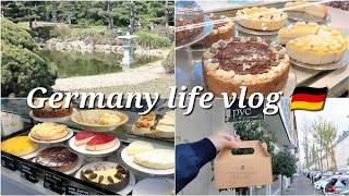 Living in German VLOG/A walk in the beautiful park/Cozy home cafe/Day in my life of Japanese