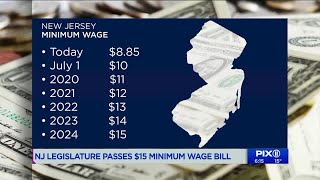 New Jersey legislature passes bill to increase minimum wage gradually
