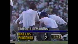 Troy Aikman Gets KOd While Throwing 75-yard TD to James Dixon (Cowboys at Cardin
