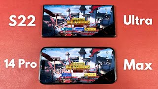 iPhone 14 Pro Max vs Samsung Galaxy S22 Ultra | PUBG Test (iOS 16.3.1 vs OneUI 5.1!)