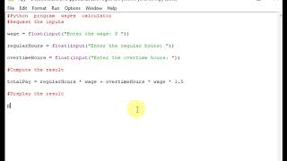 Python program wages calculator
