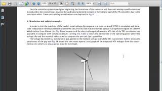Matlab simulation file for simulation of doubly fed induction generator wind turbine