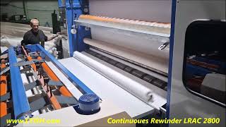 LYISH Continuous rewinder producing laminated tissue paper rolls