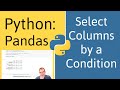 How to Select Columns Based on a Logical Condition in Pandas (Python)