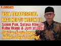 Fase Usia Terapes/Sial bagi Neptu Weton 11 (Senin Pon, Selasa Kliwon, Rabu Wage & Jum’at Legi)