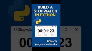 Build a Stopwatch in Python with Tkinter ⏱ | #Shorts #coding #programming #python