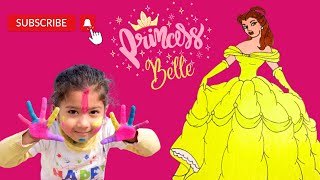 Colouring Belle from Beauty and the Beast | Kids Activity | #kids #colouring #art #coloring