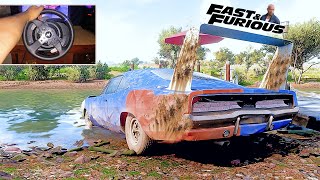 Fast and Furious Dodge Charger Daytona rebuild | Forza Horizon 5 | Steering Wheel Gameplay