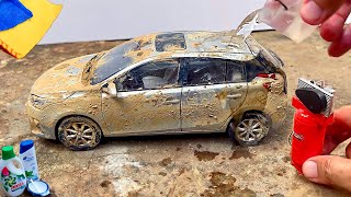 Washing Dirty 🥵 Miniature Toyota Yaris After Off-Roading | Diecast Car