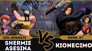 KOF XV⭐SHERMIE ASESINA (Leona/Athena/Shermie) vs KIONECIMO (Kyo/Iori/Duo Lon)⭐Ranked Match  01/25