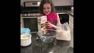 Cooking #krusteaz Cookies with E!