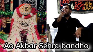 Ao akbar sehra bandho nadeem sarwar Recited by Ali Bakhsh Shah  at imam bargah babe zehra