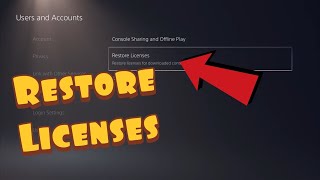 How To Restore Licenses On PS5!