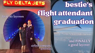 FLIGHT ATTENDANT GRADUATION & finally a good layover! • flight attendant life | Kendra Cus