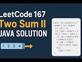 LeetCode 167: Two Sum II | Java Solution Explained (Two Pointers)
