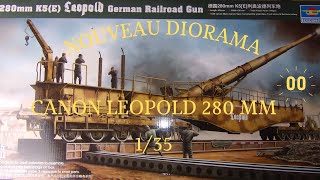 UNBOXING OF THE FUTURE DIORAMA CANON LEOPOLD RAILROAD GUN 280MM TRUMPETER 1/35