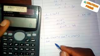 How to solve differentiation using your calculator(Casios Ms-991 )