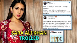 Sara Ali Khan Gets Trolled For Her 'Black Lives Matters' Post & Actress Deletes The Post