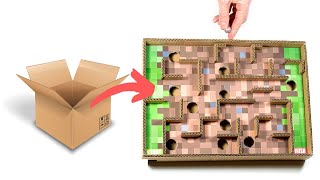 How to make Marble Labyrinth Board Game from Cardboard