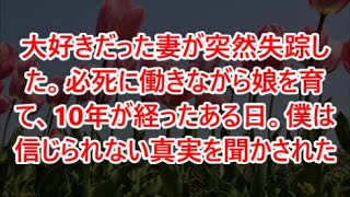 【スカッと】ｗｗｗ大好きだった妻が突然失踪した。必死に働きながら娘を育て、10年が経ったある日。僕は信じられない真実を聞かされた【修羅場】【感動】【感動する話】【修羅場な話】【スカッとする話】