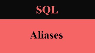 alias in sql | #sqlstarters