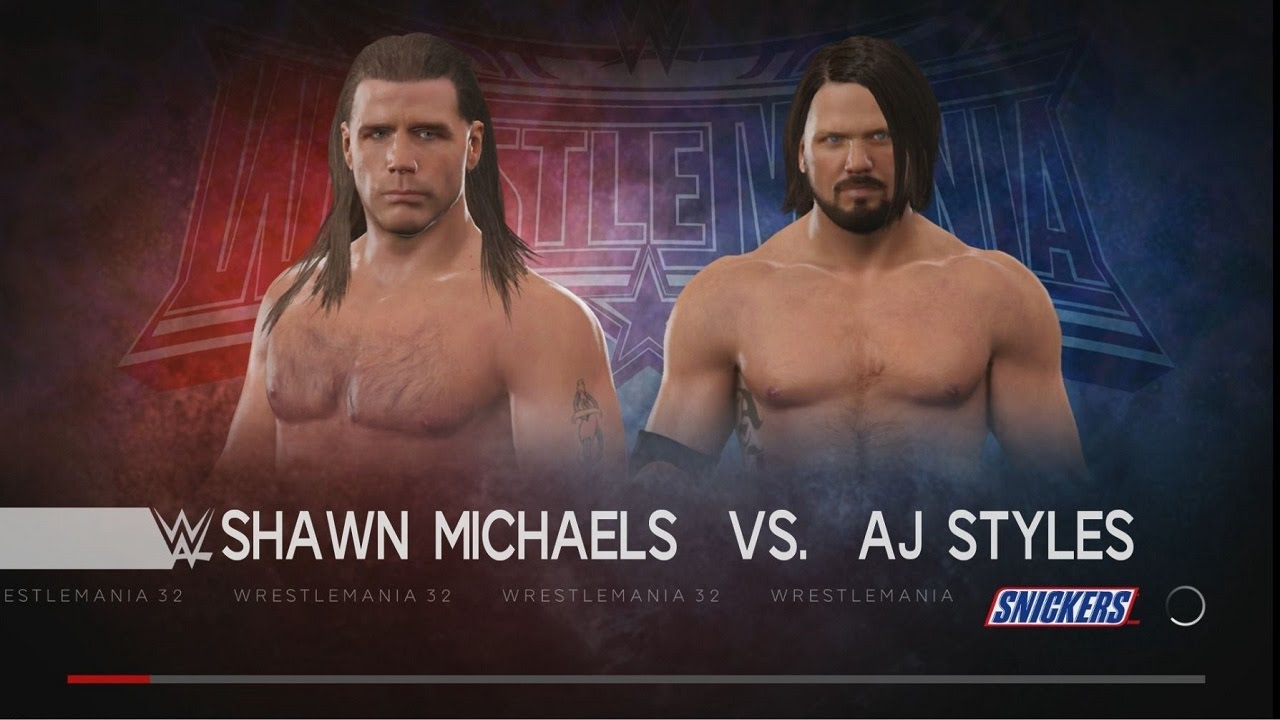 WWE 2K17 - AJ Styles Vs Shawn Michaels - YouTube