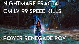 Gw2 [qT] Nightmare Fractal CM [Lv 99] | Power Renegade PoV | 22 January 2019