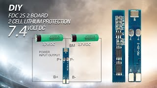 How to make 7.4 - 8.4V DC 2 Battery BMS 2S 18650 circuit potection Diagram