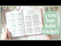 5 Easy Habit Tracker Ideas for your Bullet Journal