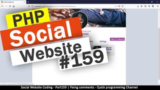 Social Website from scratch - Part 159 - Fixing comments | OOP PHP with MYSQL Database