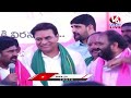 ktr live participate in brs rythu maha dharna at nalgonda v6 news