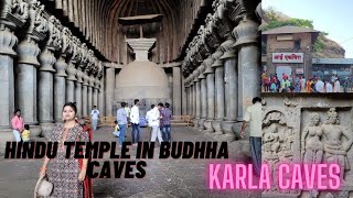 KARLA CAVES// HINDU TEMPLE IN BUDHHA CAVES// 2000 YEARS OLD CAVE// LONAVALA TRIP