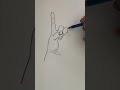 How to Draw a Hand (3)! #Shorts