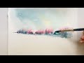 how to draw a simple sky and an idea for a watercolor landscape painting