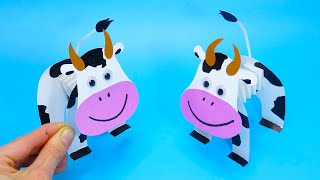 DIY christmas How to make paper cow Easy paper crafts